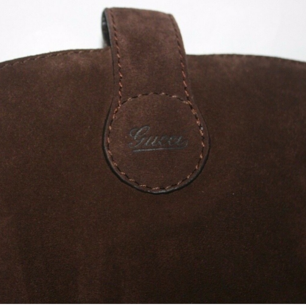 NIB Gucci Women's Suede Knee High Heeled Boots - Picture 8 of 8